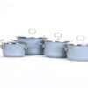 Smaltovaná sada nádobí 8-dílná - PREMIUM šedý | BELIS