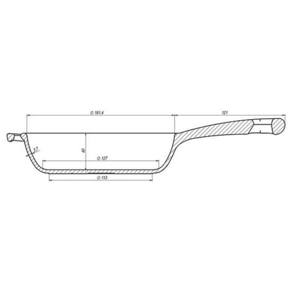 Litinová pánev ø 16 cm  - Litina | MAYSTERNYA