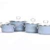 Smaltovaná sada nádobí 9-dílná - PREMIUM šedý | BELIS