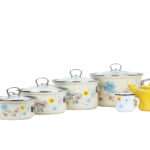 Emaille-Kochgeschirr-Set 11-teilig – MEADOW | BELIS